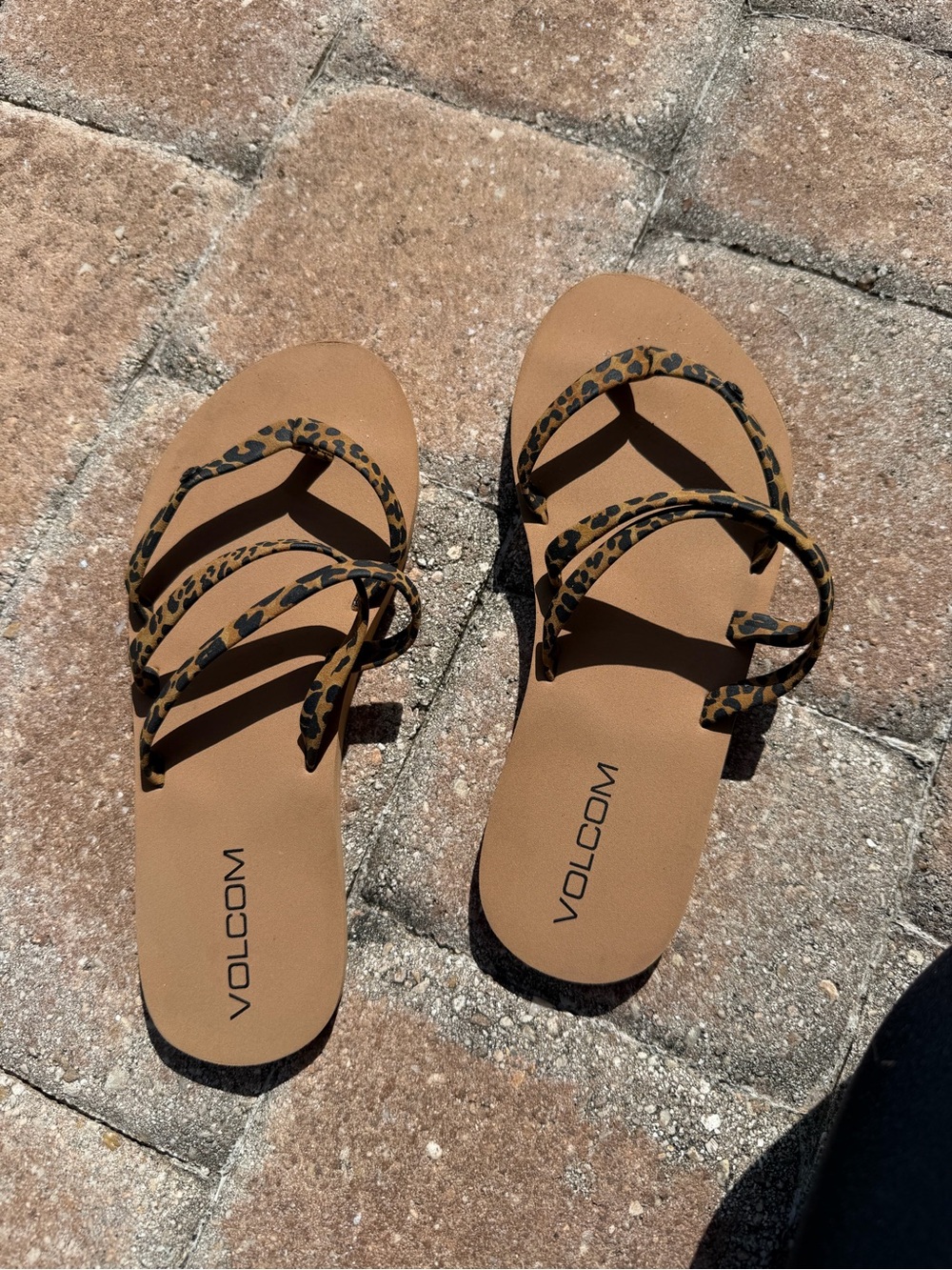 Volcom Leopard Print Sandals – Youth Girls Approx. Size 5–6